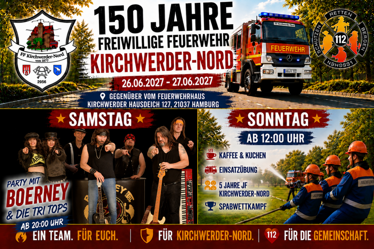 150 jährigesJubiläum der Feierwehr Kirchwerder